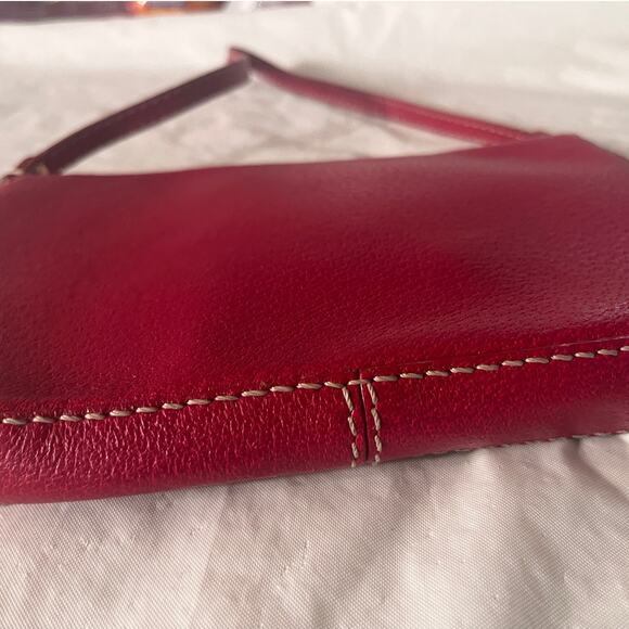 Kate Spade small red leather shoulder bag purse. - Picture 4 of 12